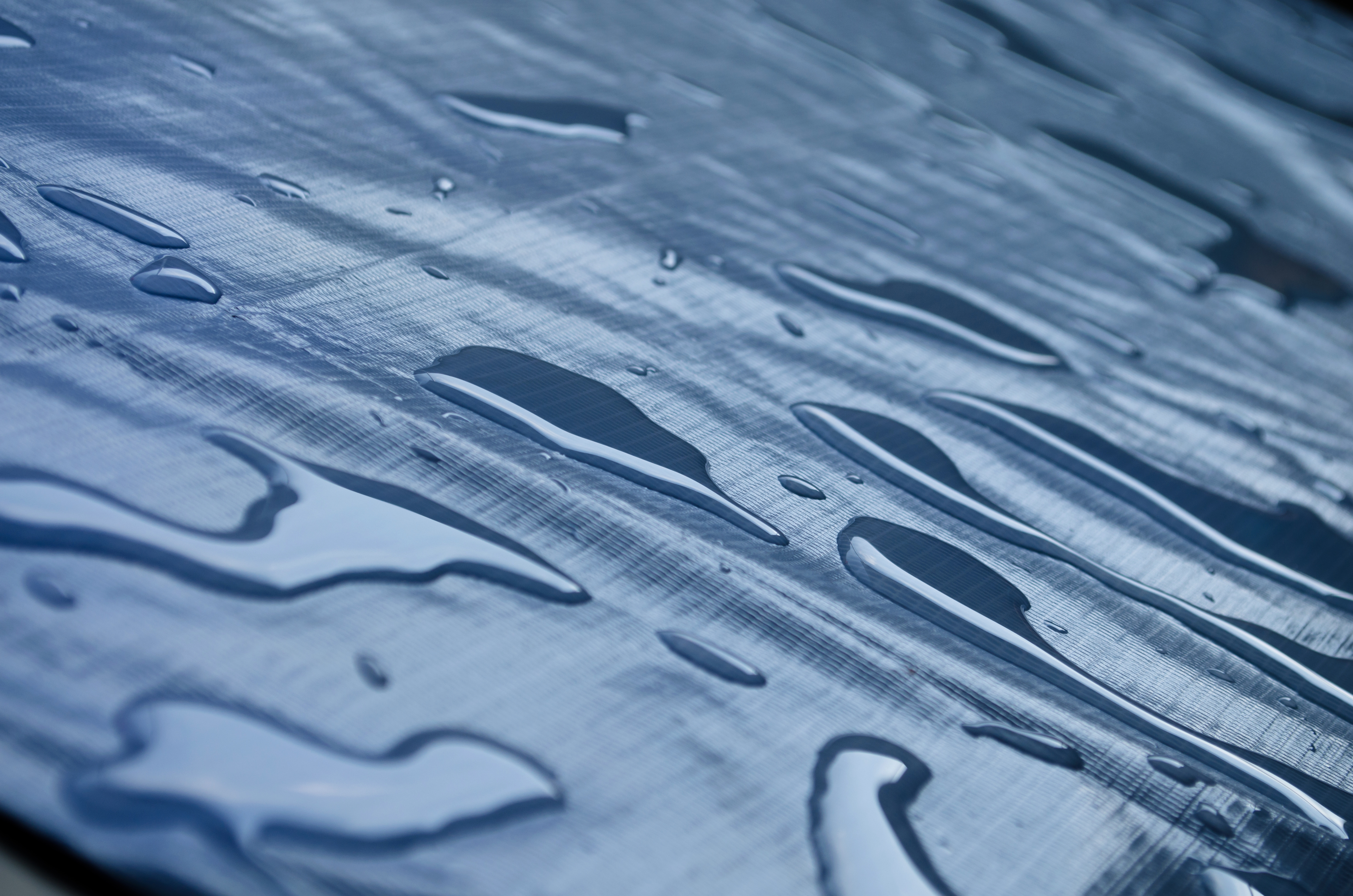 Water Splash On The Flexion Fabric Surface