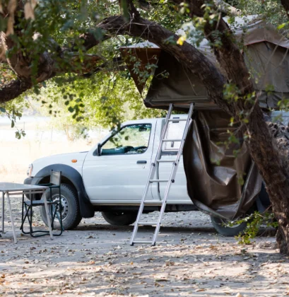 Offroad ute camping with rooftop tent